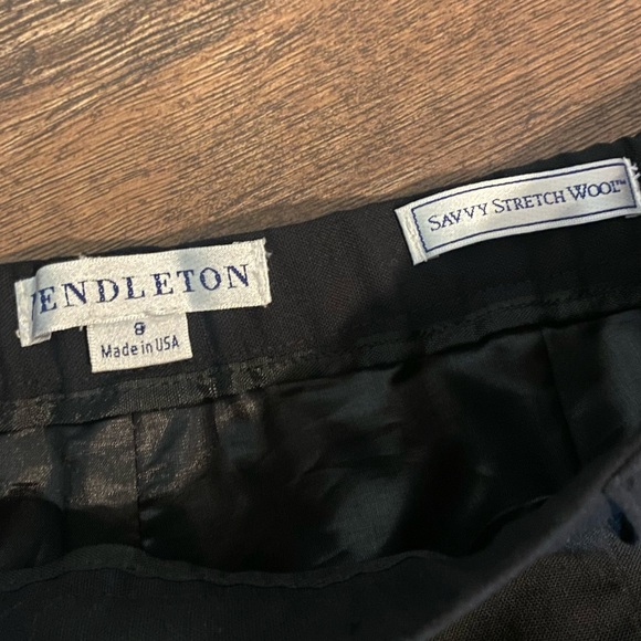 Pendleton Savvy Stretch black wool straight leg pants - Picture 2 of 4